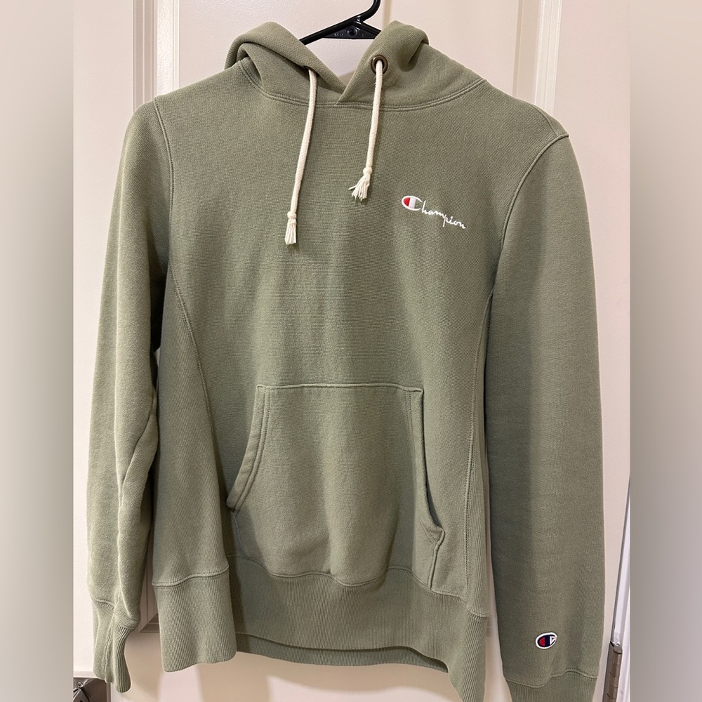 matcha colored champion hoodie